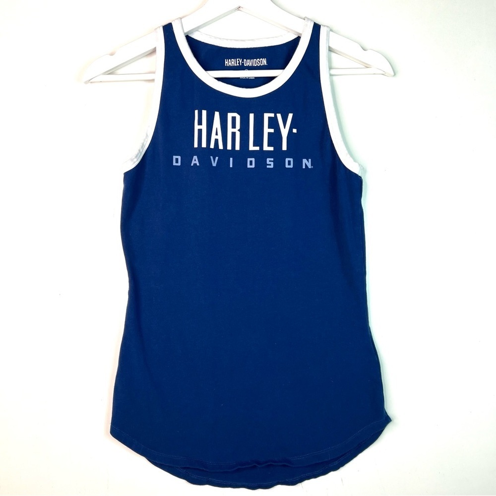 Harley-Davidson Blue White Tank Top Size XS